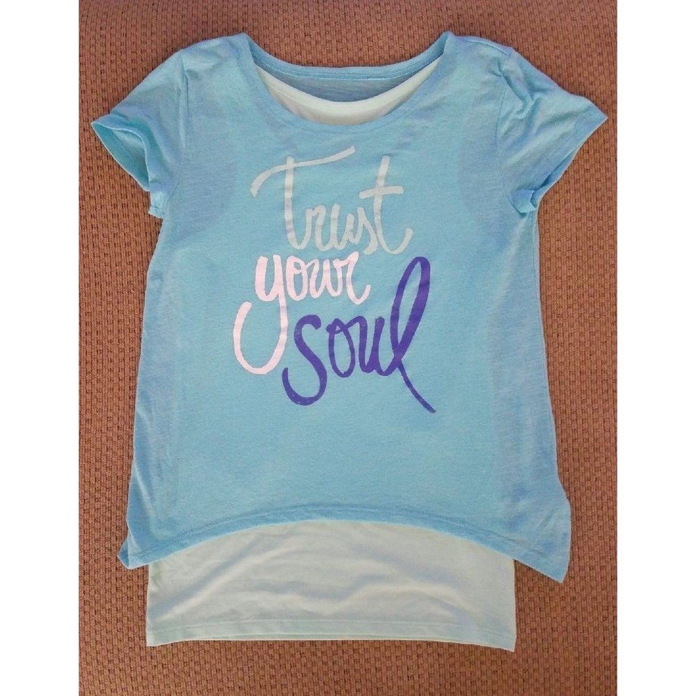 Girls size 7/8  SO 2 pc layered top